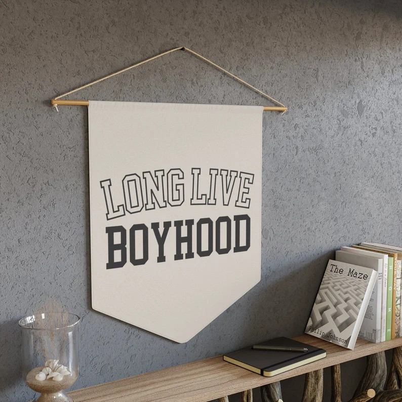 Cute Boyhood Pennant, Long Live Boyhood Banner, Boys Room Decor, Boyhood Pennant Flag, Boy Nurser... | Etsy (US)