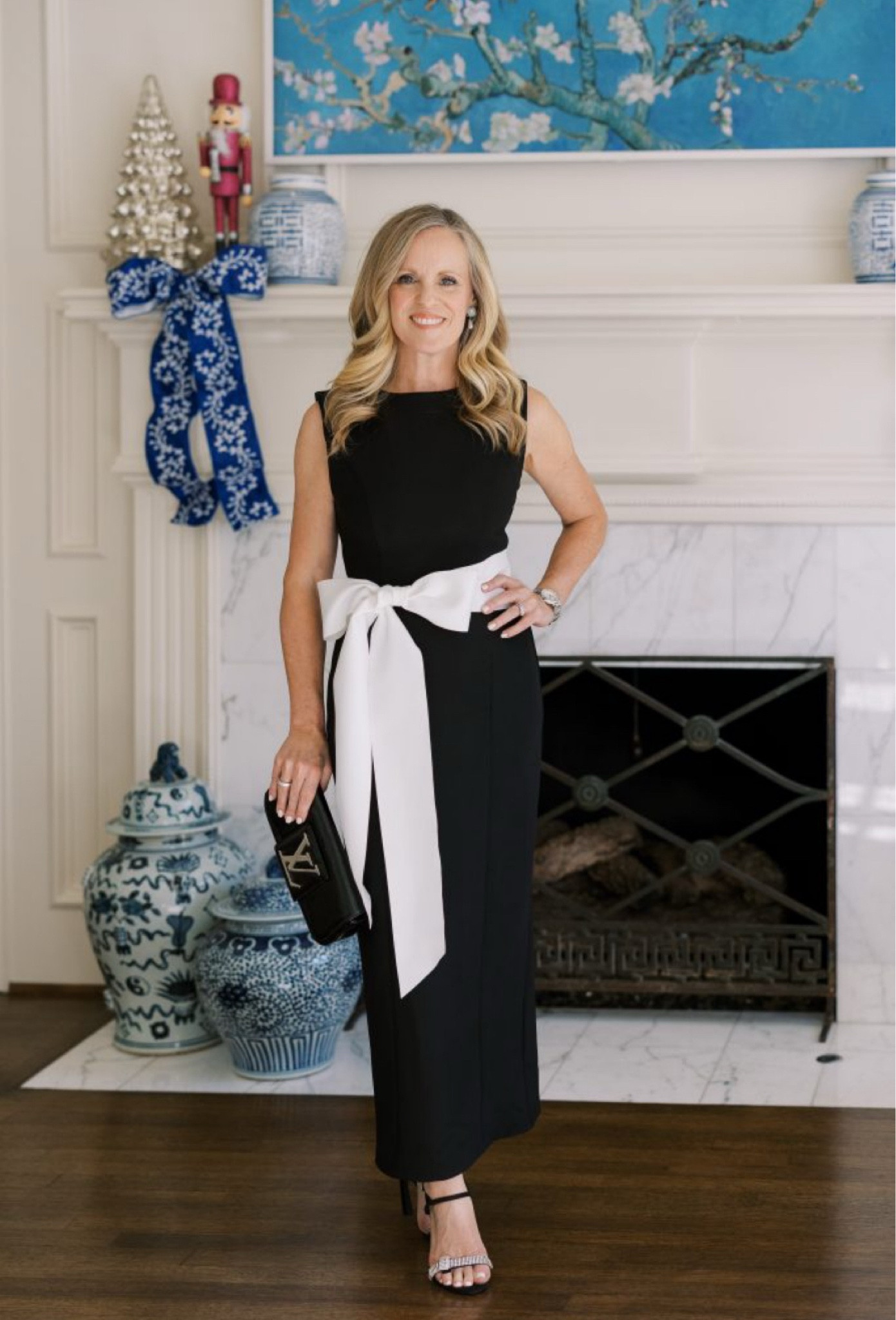 Love this gorgeous black sheath dress with white bow sash 
Slim fit so I sized up one to a size Small/4 
Pair with black heels with Crystal details and black clutch 
Perfect for holiday parties from cocktail party to black tie

#LTKOver40 #LTKHoliday #LTKStyleTip