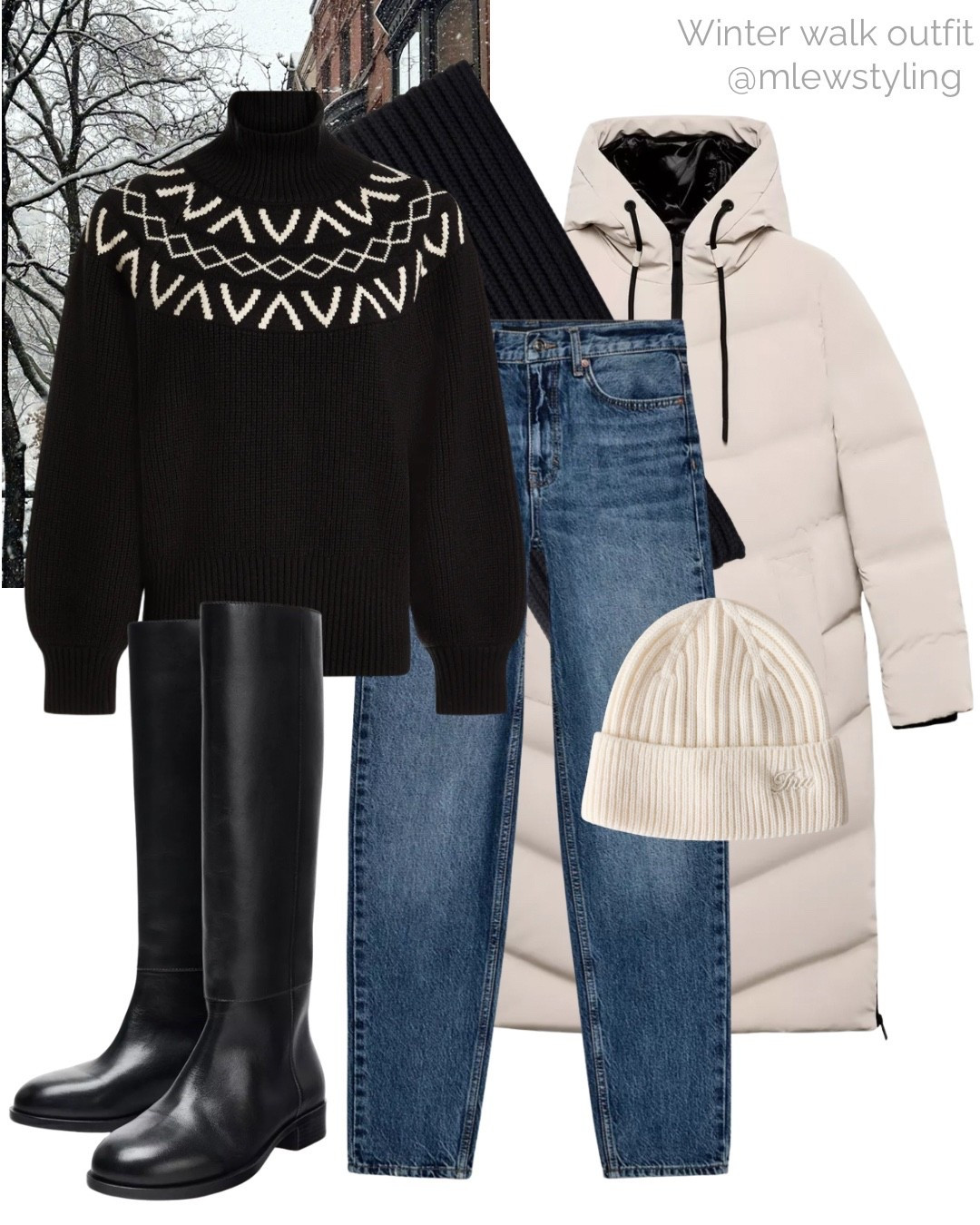 Winter walk in the city 🖤

Tags: Zara long puffer coat, skinny jeans, black leather knee boots, Varley turtleneck sweater, fair isle knit, aritzia beanie, black scarf, winter outfit, cold weather look, 

#LTKootd #LTKHoliday #LTKSeasonal