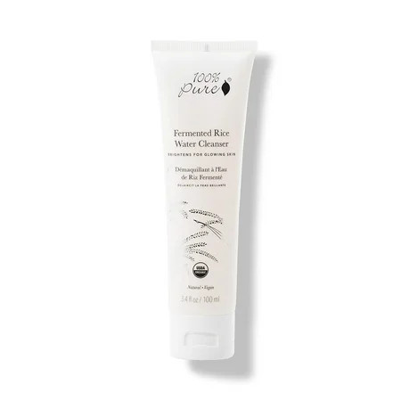 100% PURE Fermented Rice Water Cleanser Face Wash Skin Care For All Skin Types Daily Makeup Remover Natural Face Wash for Clear Skin - 3.4 Fl Oz C35 | Walmart (US)