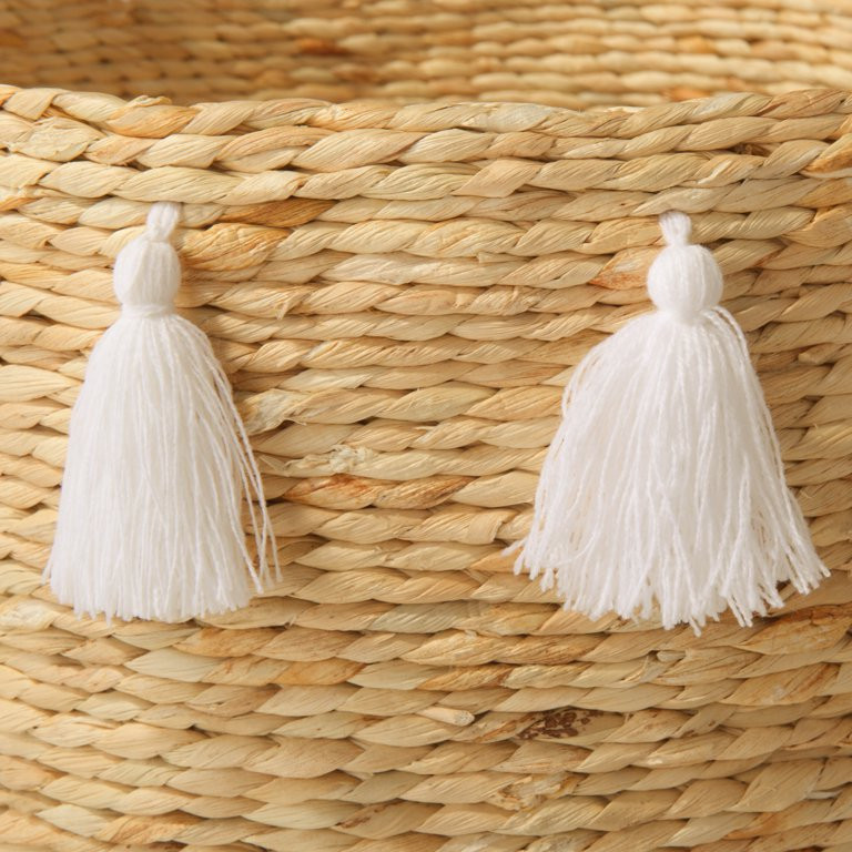 MoDRN Naturals Water Hyacinth Fringe Basket | Walmart (US)