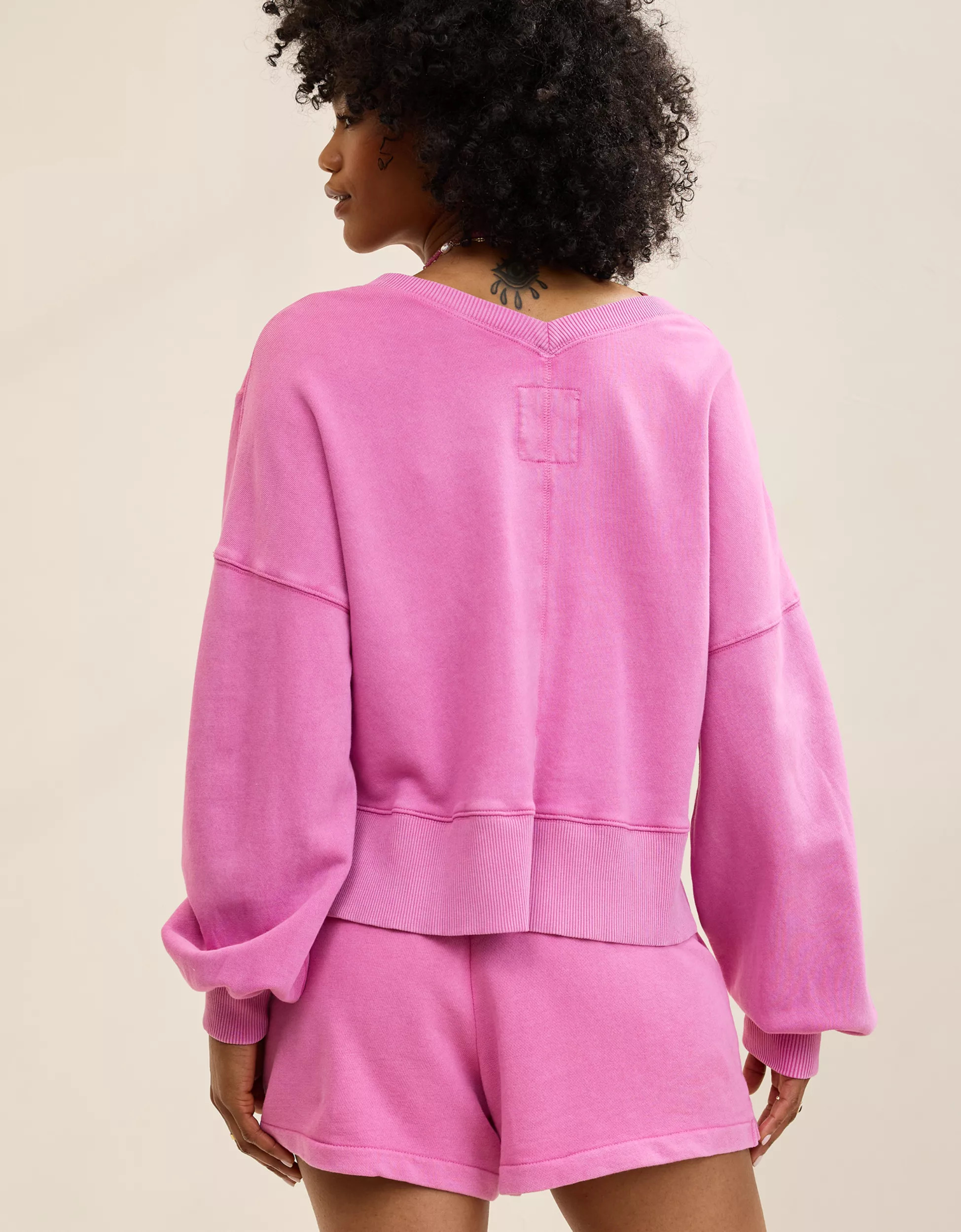 Aerie Go-To V Neck Sweatshirt | Aerie