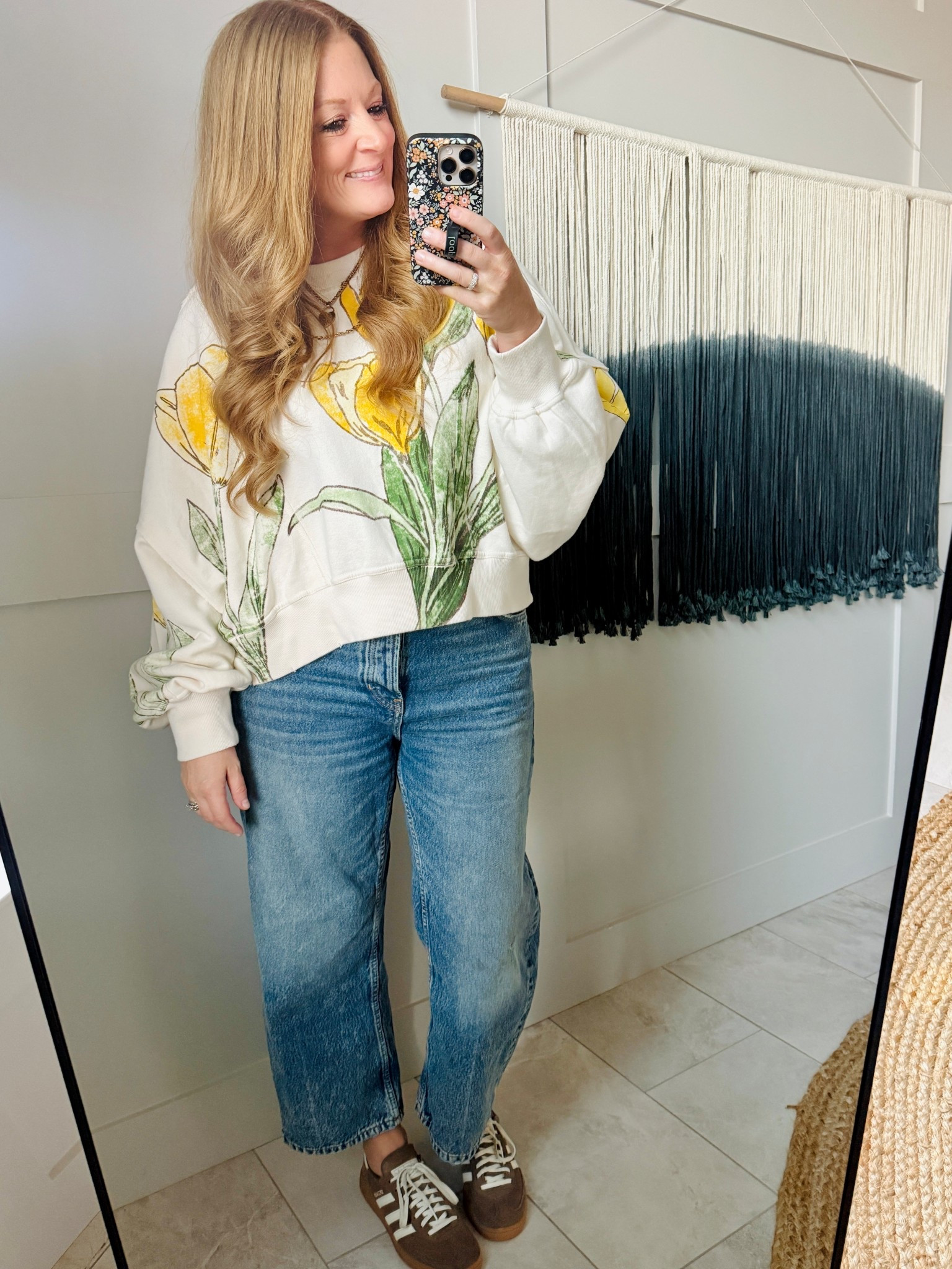 Sized down to a small in the tulip sweatshirt. These are my favorite jeans - normal size!

#LTKOver40