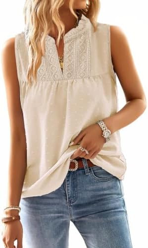 Falechay Womens Summer Tops V Neck Blouses for Women Boho Clothing Dressy Casual Flowy Lace Sleev... | Amazon (US)