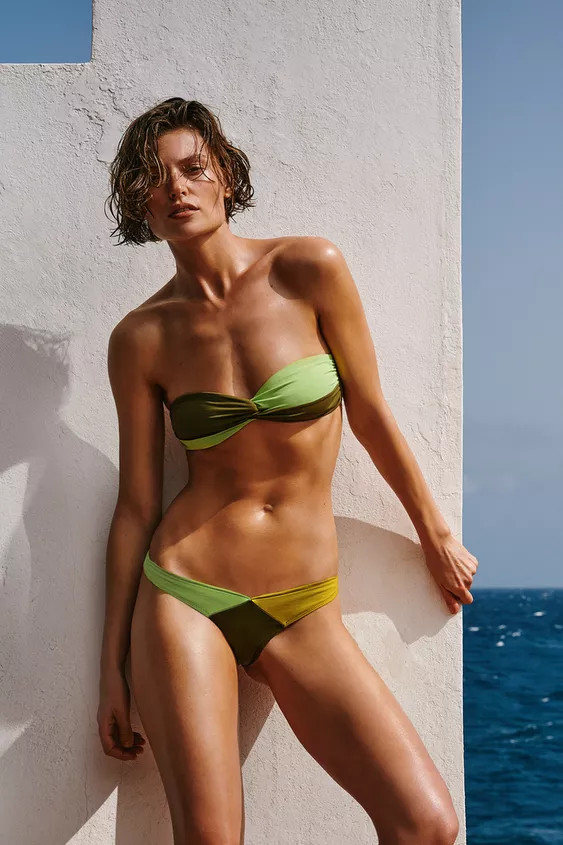 COMBINED BANDEAU BIKINI TOP | Zara US