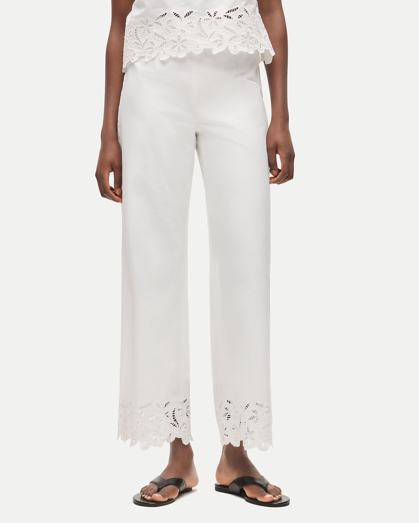Tall Rori embroidered-hem pant | J. Crew US