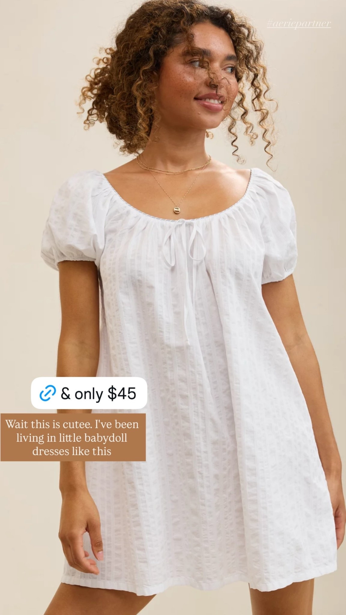 Wait this is cutee. I've been living in little babydoll dresses like this @aerie  #aeriepartner