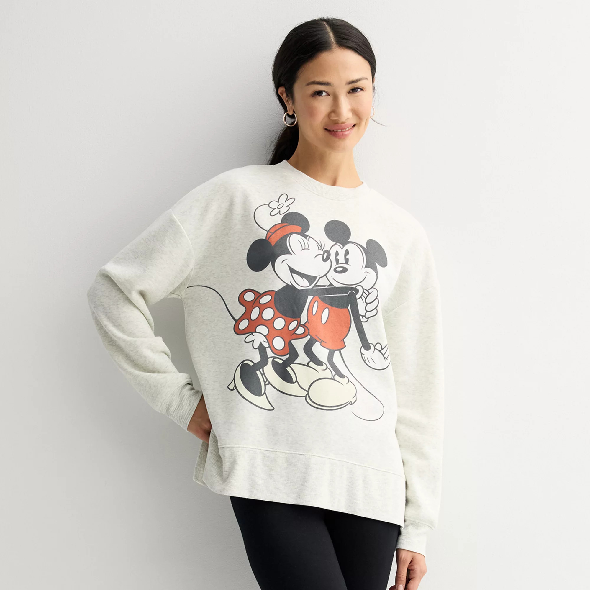 Disney's Mickey & Minnie Mouse Women's Fleece Hug Graphic Pullover Sweatshirt | Kohl's