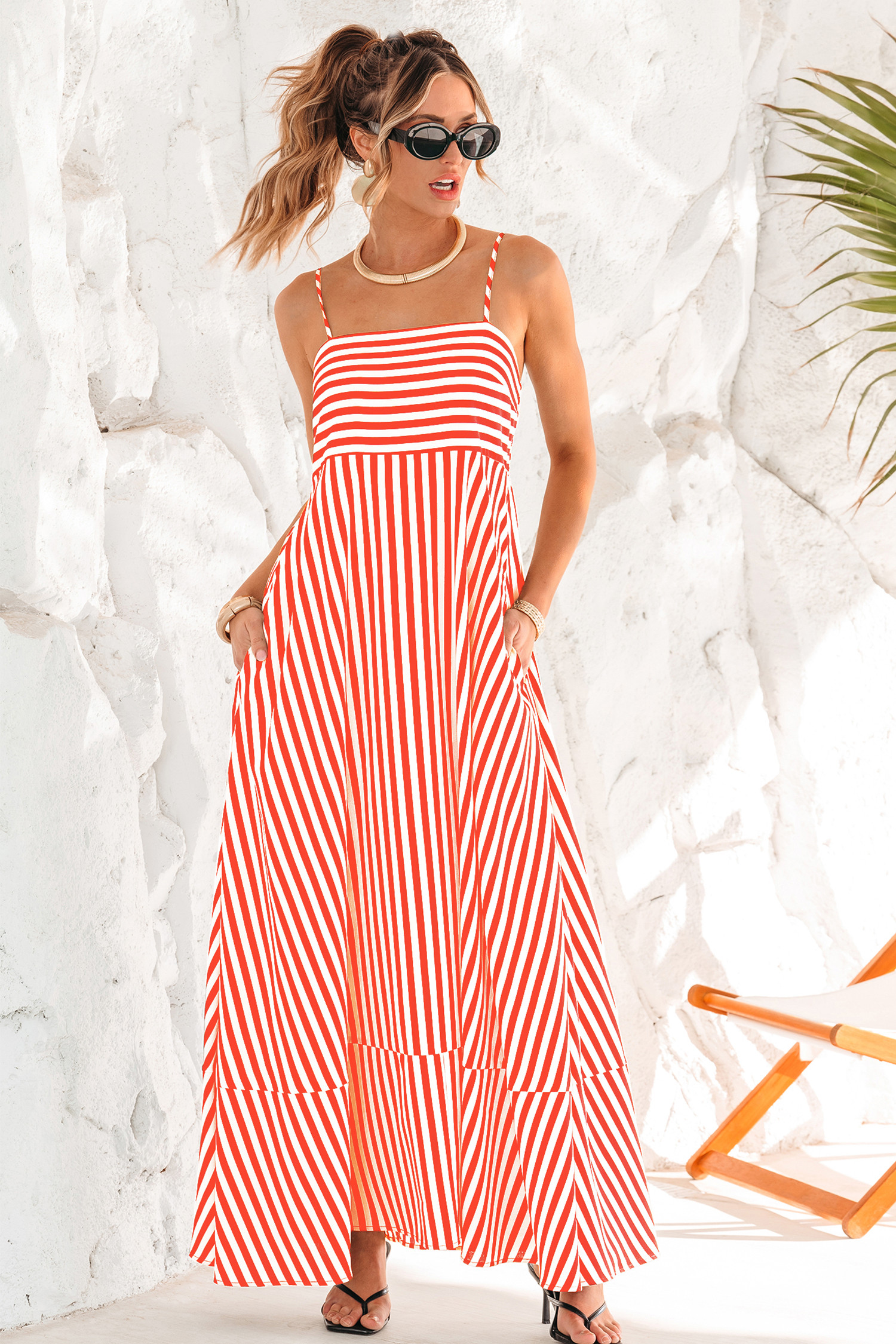 Subtle Lines Striped Maxi Dress | Cupshe US