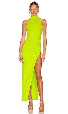 superdown Janet Slit Midi Dress in Lime from Revolve.com | Revolve Clothing (Global)