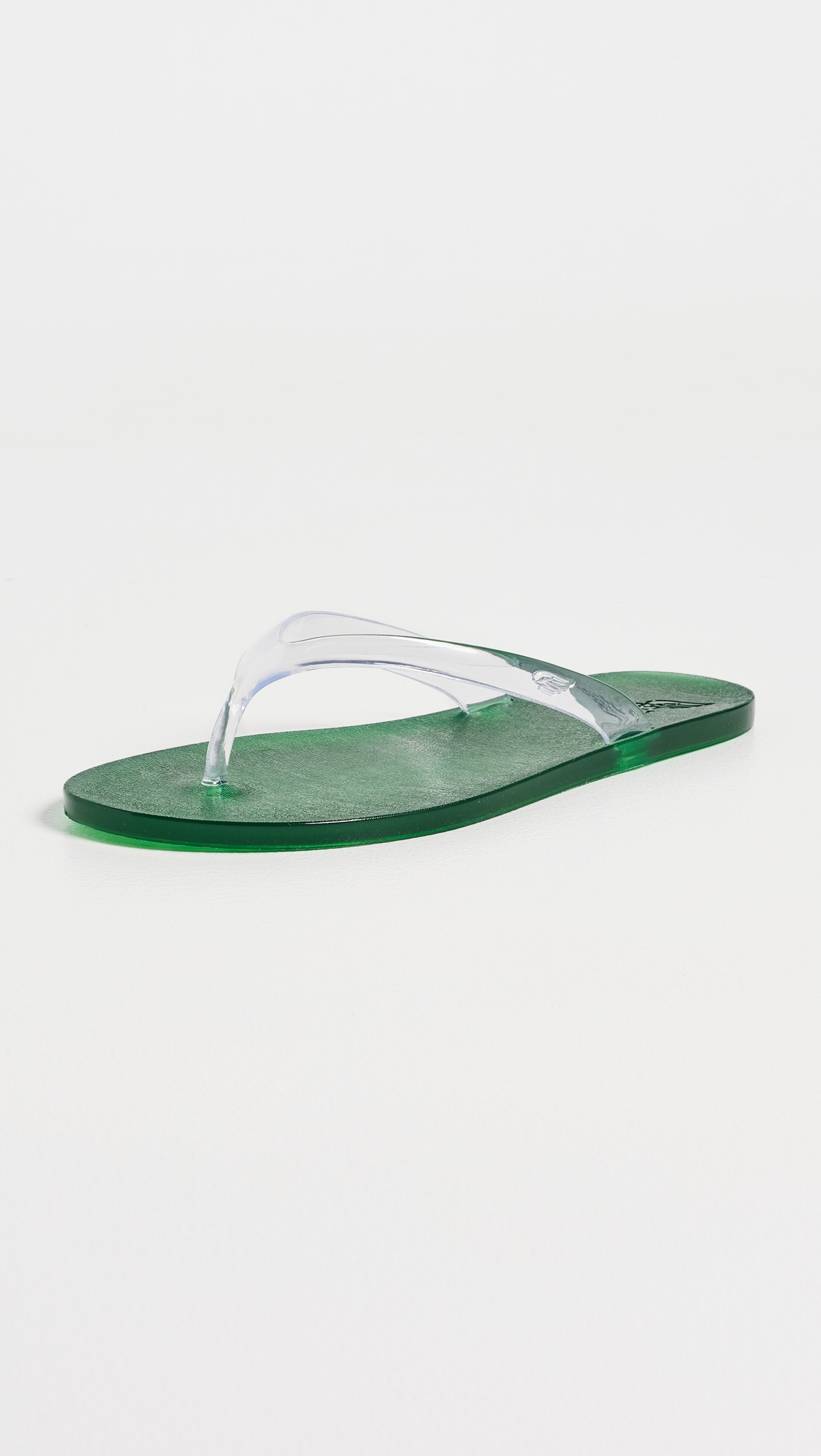 Ancient Greek Sandals Jelly Flip Flops Clear/Green 35 | Shopbop