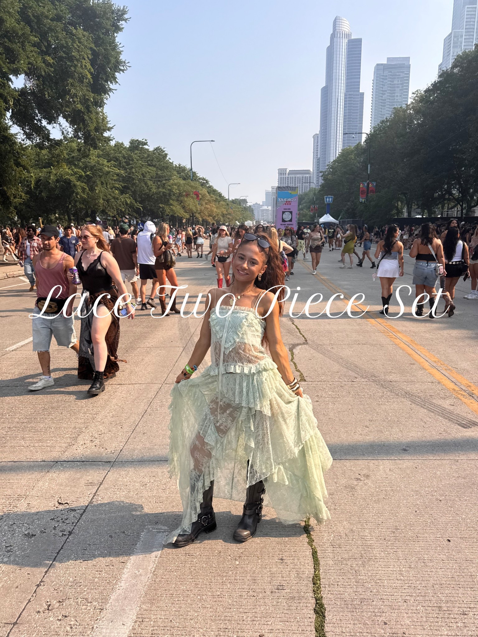 Lace Two Piece Festival Outfit 
#festival #aliceandolivia 

#LTKSaleAlert #LTKParties #LTKStyleTip