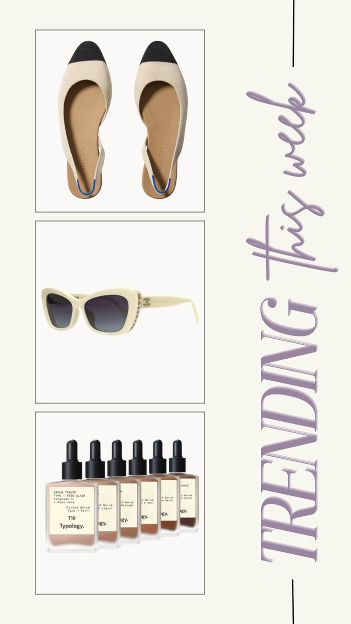 If you’re only buying three things this week, make it these ✨

A chic slingback flat, oversized designer sunglasses, and a skin tint foundation that delivers the perfect glow.

Easy upgrades that make every outfit and makeup look feel more expensive.

[viral LTK finds, best fashion finds, luxury style, slingback shoes, Chanel sunglasses, Typology foundation, spring wardrobe, neutral fashion, elevated basics, beauty essentials]

#LTKOver40 #LTKBeauty #LTKTravel