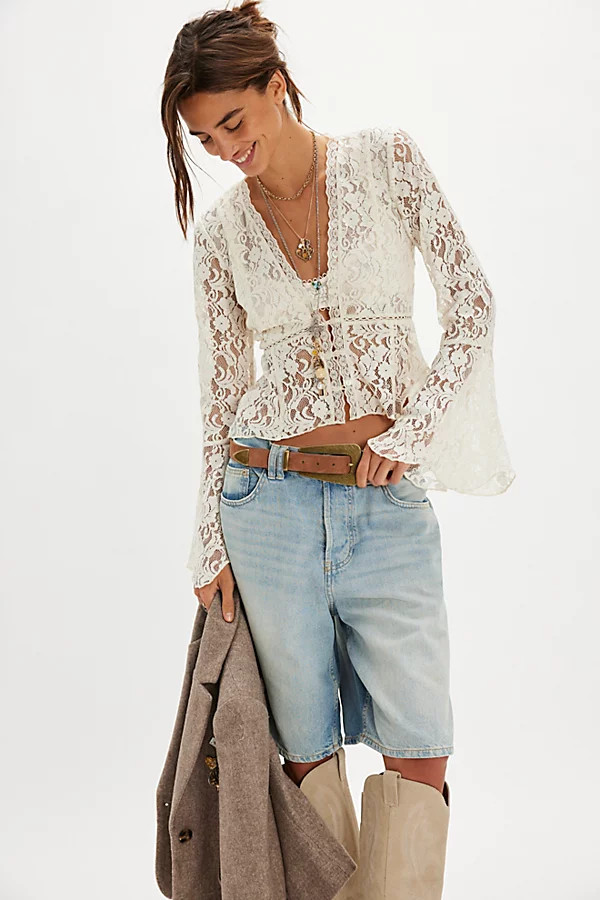 Haut en dentelle Whispering Love | Free People FR