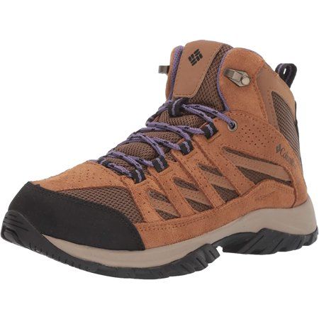 Columbia Womens Crestwood Mid Waterproof Hiking Boot Shoe 5.5 Dark Truffle Plum Purple | Walmart (US)