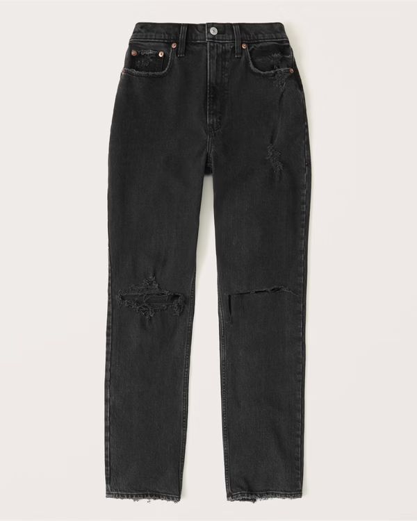 Curve Love Ultra High Rise 90s Straight Jean | Abercrombie & Fitch (US)