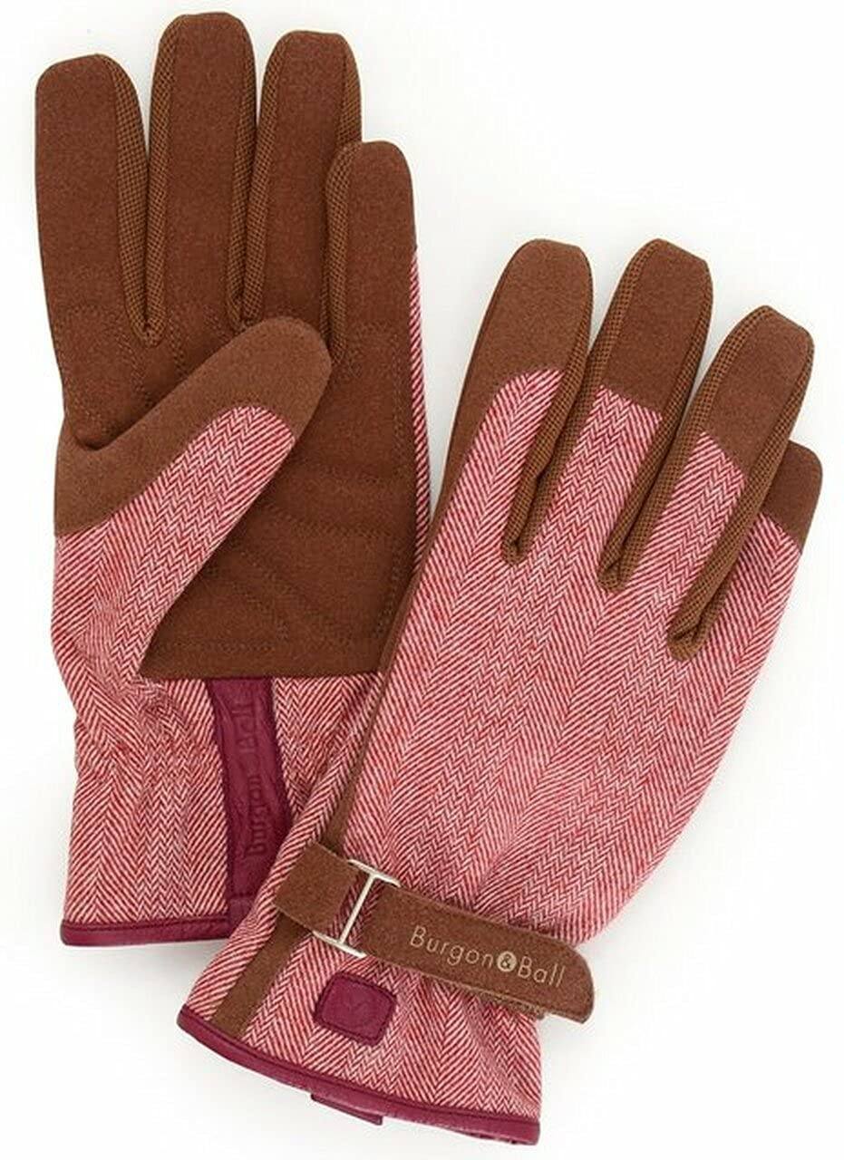 Burgon & Ball Love The Glove Ladies Gardening Gloves, Small/Medium, Tweed Red | Amazon (UK)