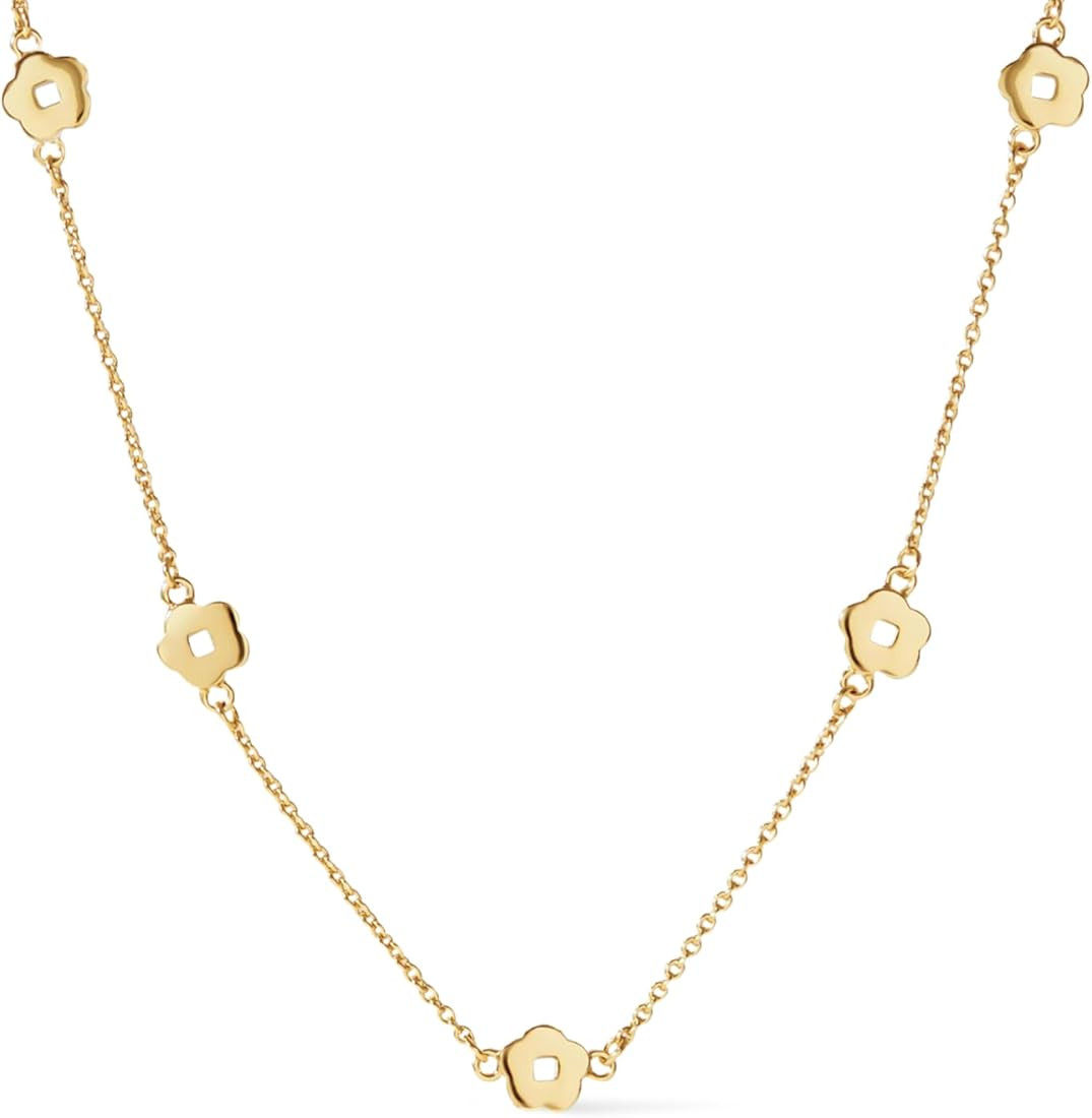 Ana Luisa Jewelry Gold Necklace for Women - Gold Chain Necklaces With Flower and Heart Styles - M... | Amazon (US)