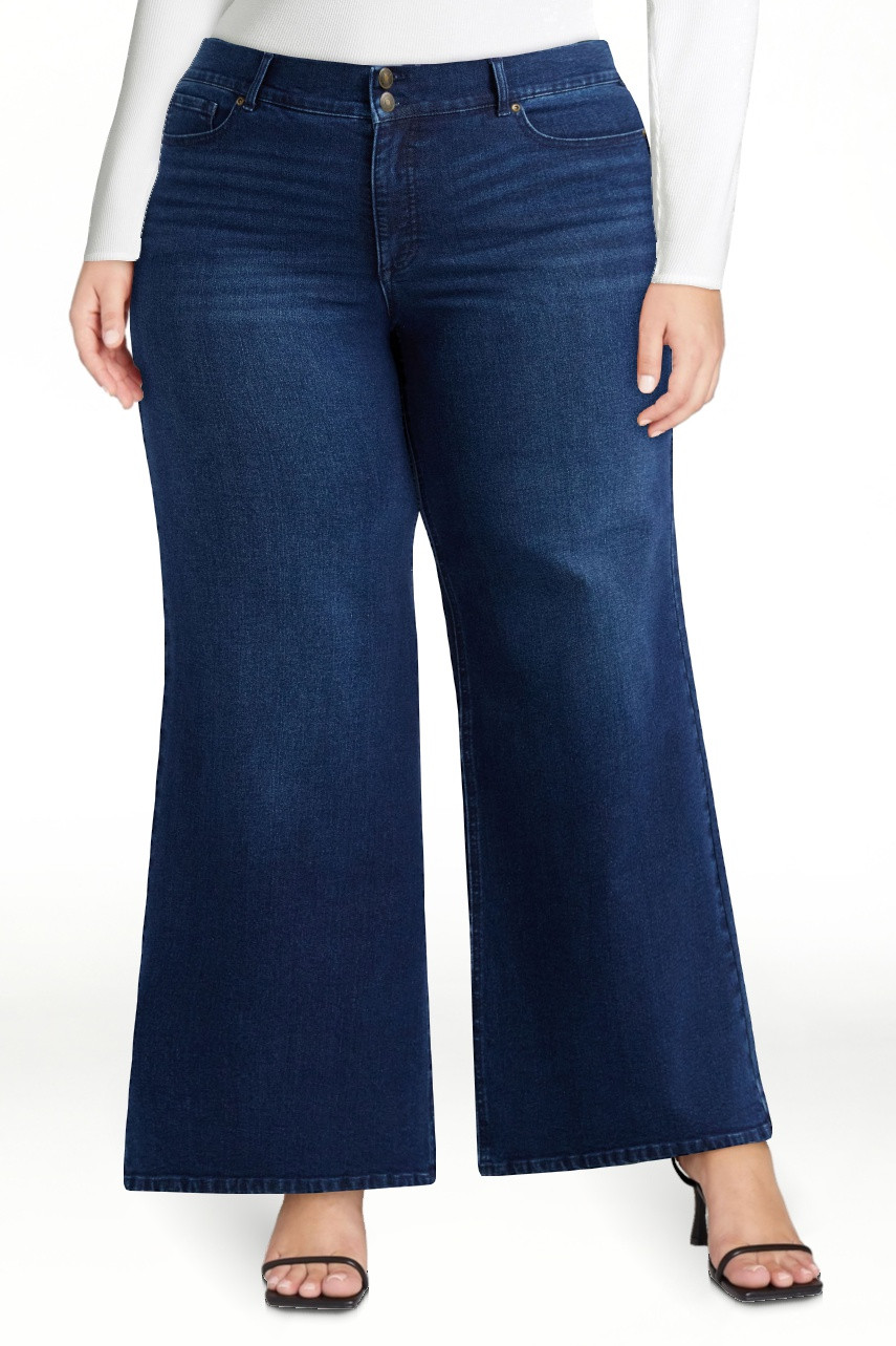 Sofia by Sofia Vergara Women's and Women's Plus Margot Wide Leg High Rise Jeans, 30.5" and 32.5" ... | Walmart (US)