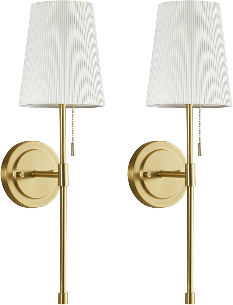 Wall Sconces Sets of 2, Retro Industrial Wall Lamps with Pull Chain, Bathroom Vanity Sconces Wall... | Amazon (US)