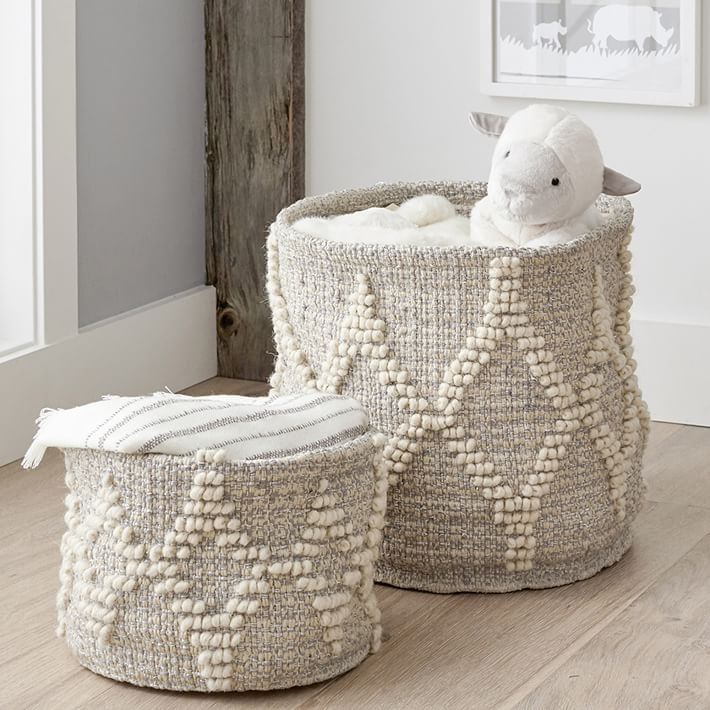 Metallic Woven Nursery Storage | West Elm (US)