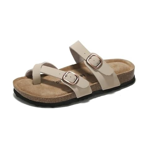 CUSHIONAIRE Women's Luna Cork Footbed Sandal With +Comfort | Amazon (US)
