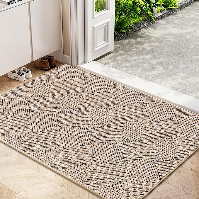 Indoor Door Mat 24"x36", Low-Profile Welcome Front Door Mat Indoor Entrance, Non Slip Rubber Back... | Amazon (US)