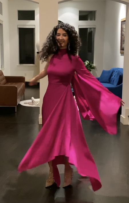 A beautiful silk dress by Solace London. I have worn this dress so many times. It’s modern and simple with beautiful movement. 

#LTKparties #LTKover40 #LTKstyletip
