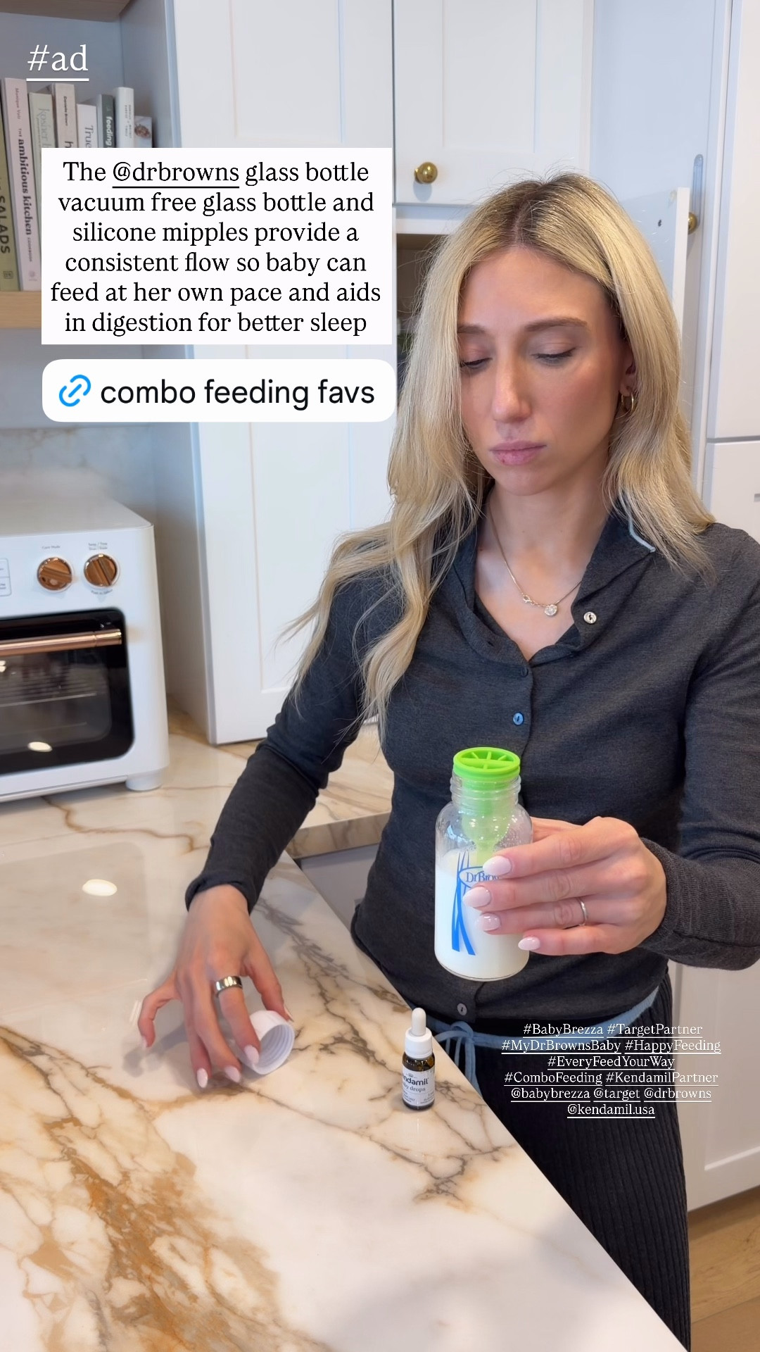 #ad All my favorite finds from Target to make combo feeding a bit easier! The Dr. Brown’s bottles have been a game changer with her tummy.  #BabyBrezza #TargetPartner #MyDrBrownsBaby #HappyFeeding #EveryFeedYourWay #ComboFeeding #KendamilPartner @babybrezza @target @drbrowns @kendamil.usa

