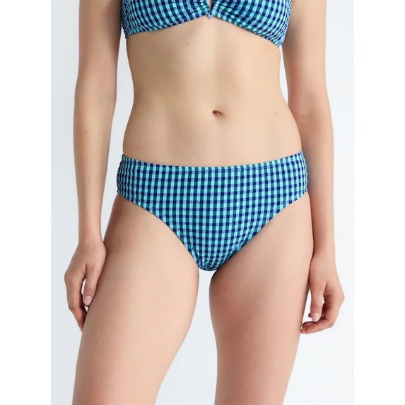 Free Assembly Women's and Women's Plus Mid Rise Seersucker Bikini Bottoms, Sizes XS-3X | Walmart (US)
