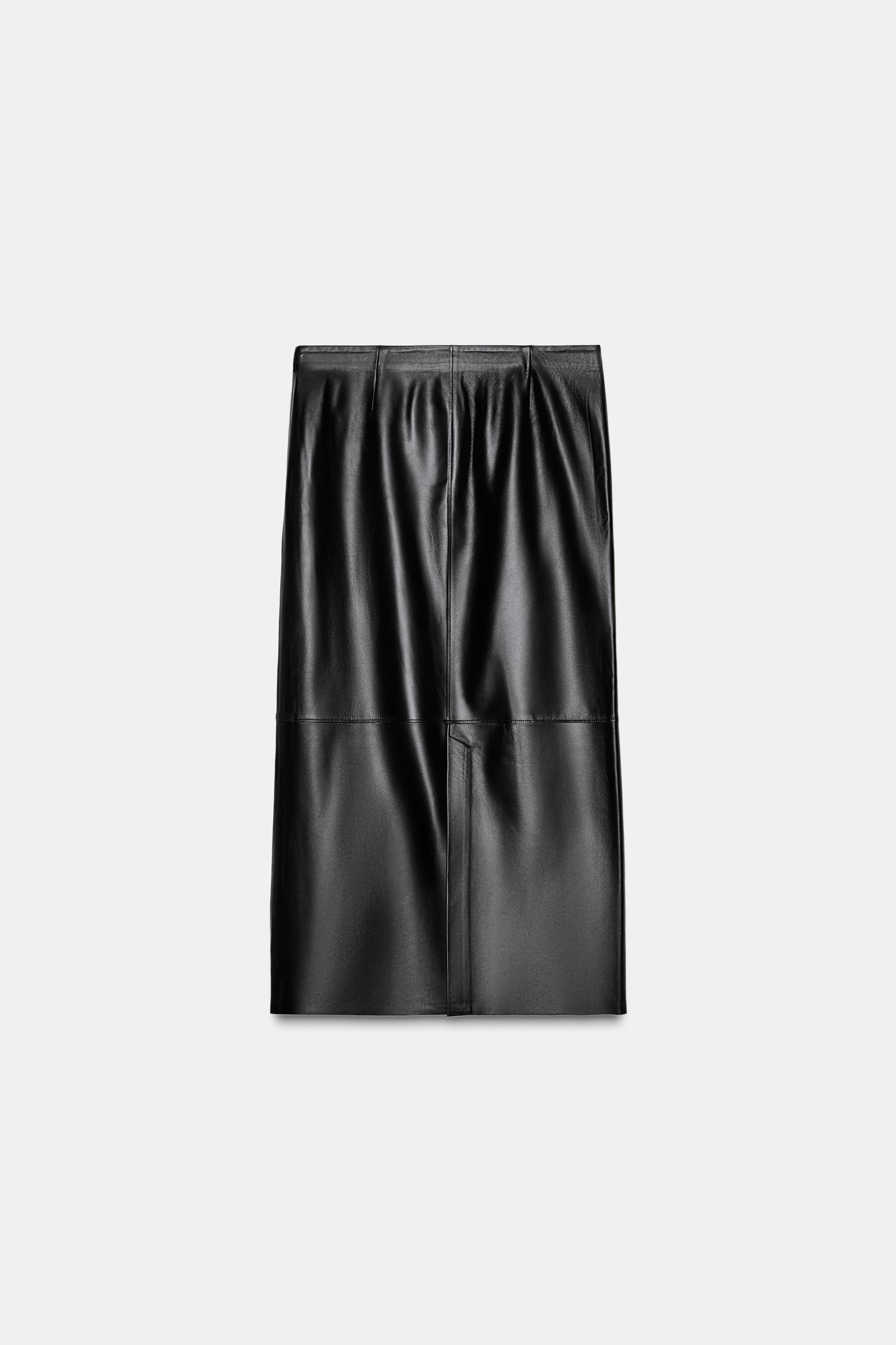 100% LEATHER SKIRT ZW COLLECTION LIMITED EDITION | Zara US