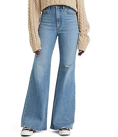 Levi's� Ribcage High Rise Distressed Flare Jeans - 27 32 | Dillard's