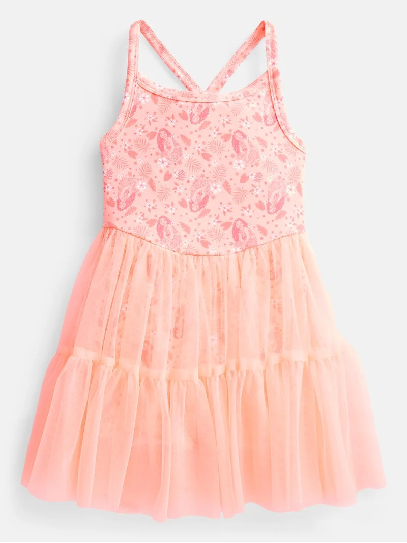 Moana Toddler Girls' Sleeveless Romper with Tulle Skirt, Sizes 12M-5T | Walmart (US)