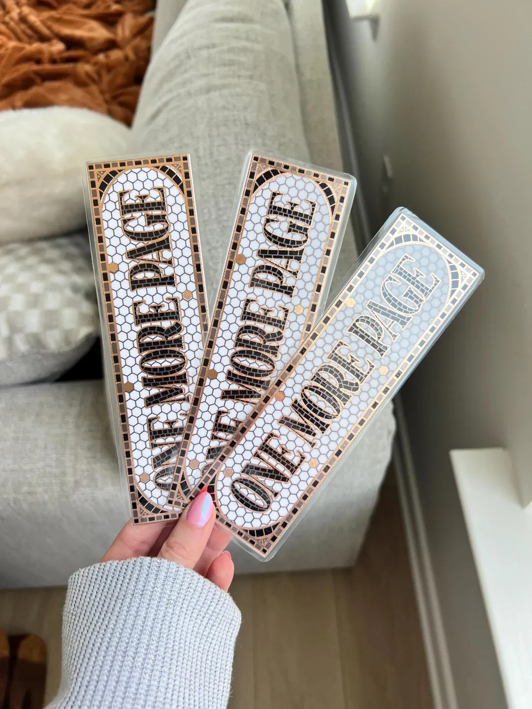 Handmade Subway Tile Foil Bookmark - Etsy | Etsy (US)