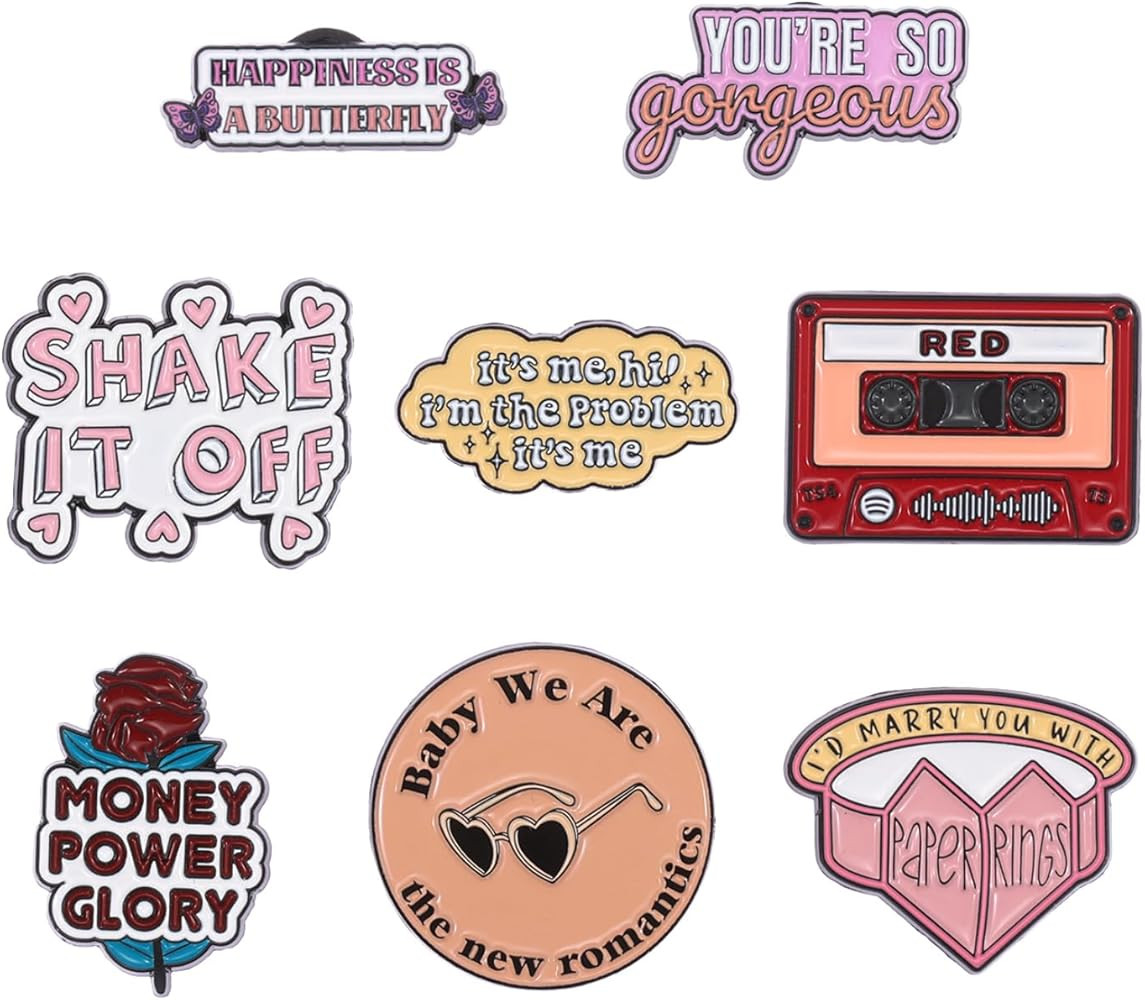 beyonday Creative Singer Enamel Pins with Velvet Bag, Lyrics Album Inspired Pins for Fans Concert... | Amazon (US)