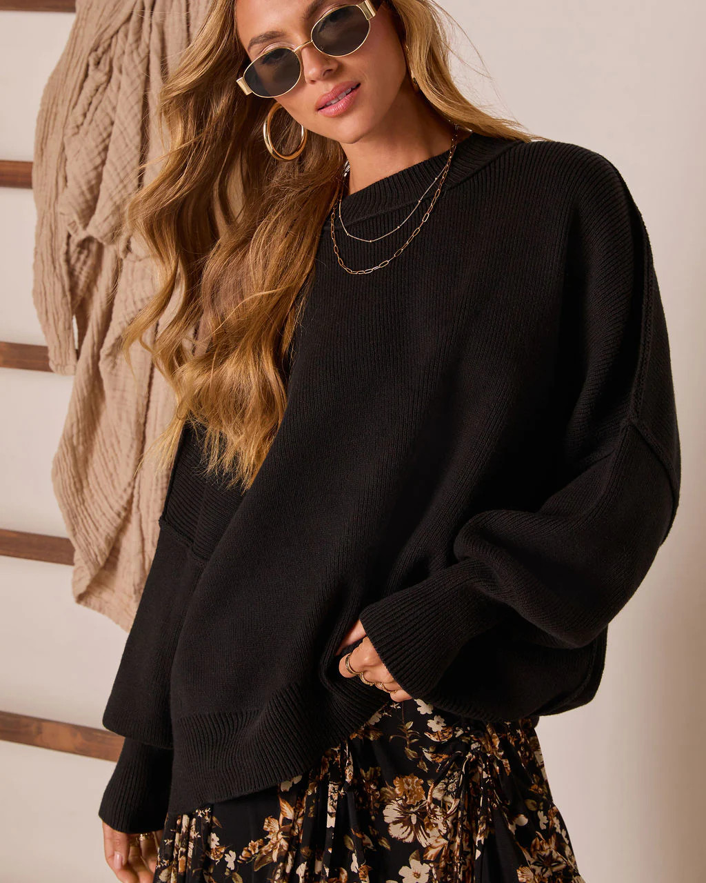 Elouise Knit Oversized Pullover Sweater | VICI
