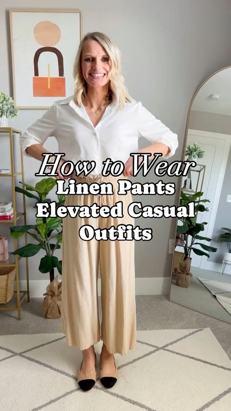 These linen pants are my favorite for spring. Here are 4 ways to wear them! 
Pants- small || button-down- small || striped top- small || tee- small || denim jacket- xs || ruffled sleeve top- small 

#LTKstyletip #LTKVideo #LTKSeasonal