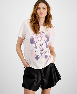 Juniors' Minnie Mouse Short-Sleeve Graphic T-Shirt | Macy's