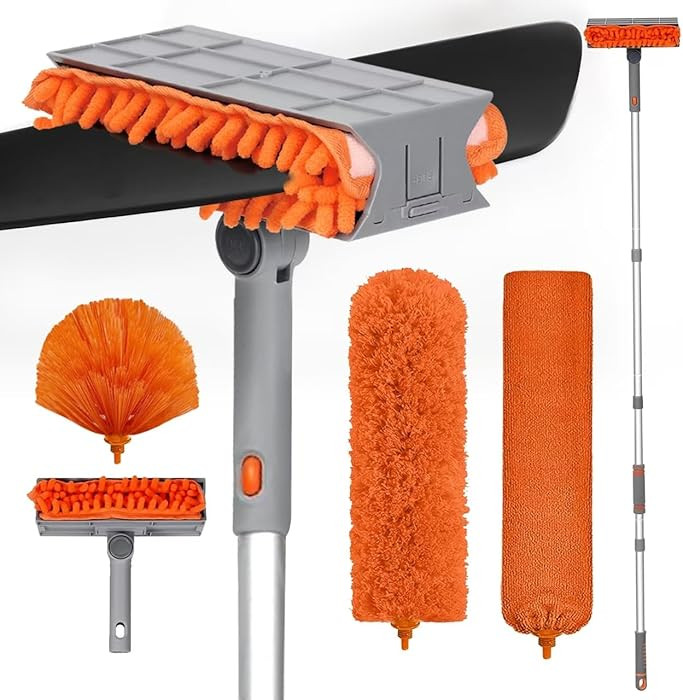 Ceiling Fan Cleaner Duster with 72‘’ Extendable Long Handle Cleaning Duster Kit, Reusable Che... | Amazon (US)