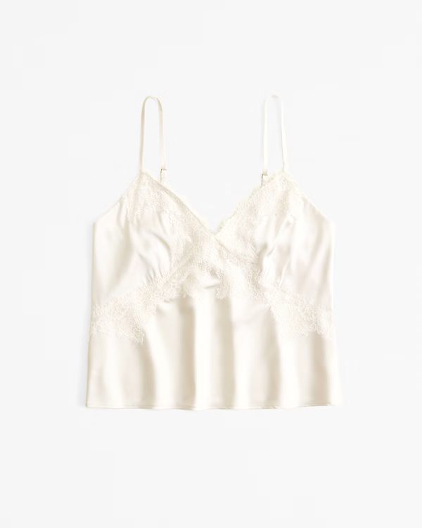 Women's Lace and Satin Cami | Women's | Abercrombie.com | Abercrombie & Fitch (US)