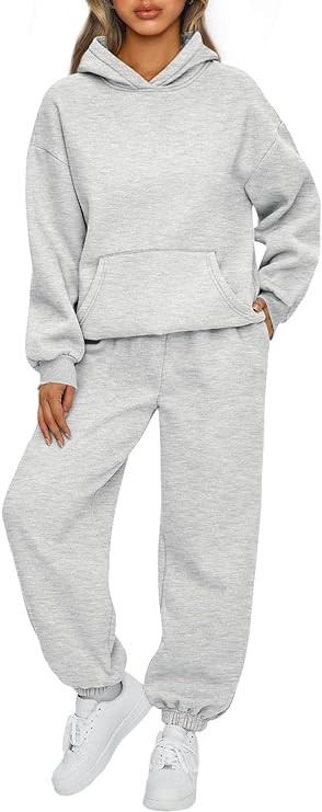 AUTOMET Womens 2 Piece Outfits Lounge Hoodie Sweatsuit Sets Plus Size Fall Fashion Clothes Airpor... | Amazon (US)