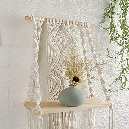 Macrame Shelf Macrame Wall Hanging Shelf Tassel Wall Hanging Shelf,Woven Rope Macrame Wall Shelf ... | Amazon (CA)