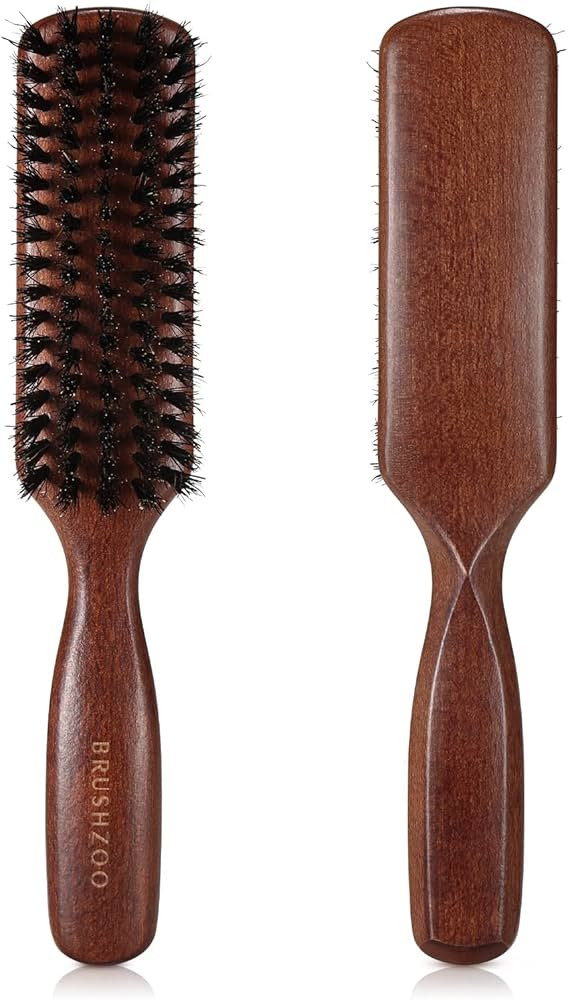 Hair Brush, BRUSHZOO 100% Boar Bristle Brush for Men Thin Fine Normal Hair, Beech Handle Hairbrus... | Amazon (CA)