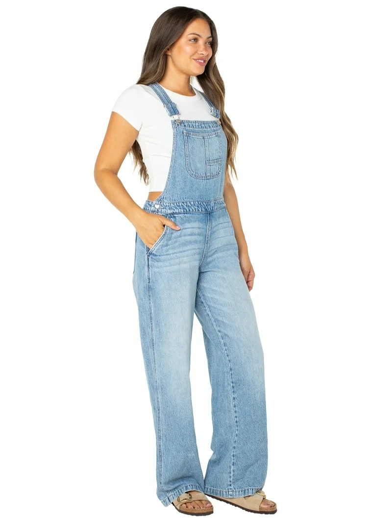 Celebrity Pink Women's Wide Leg Overalls, Sizes XS-XXXL | Walmart (US)