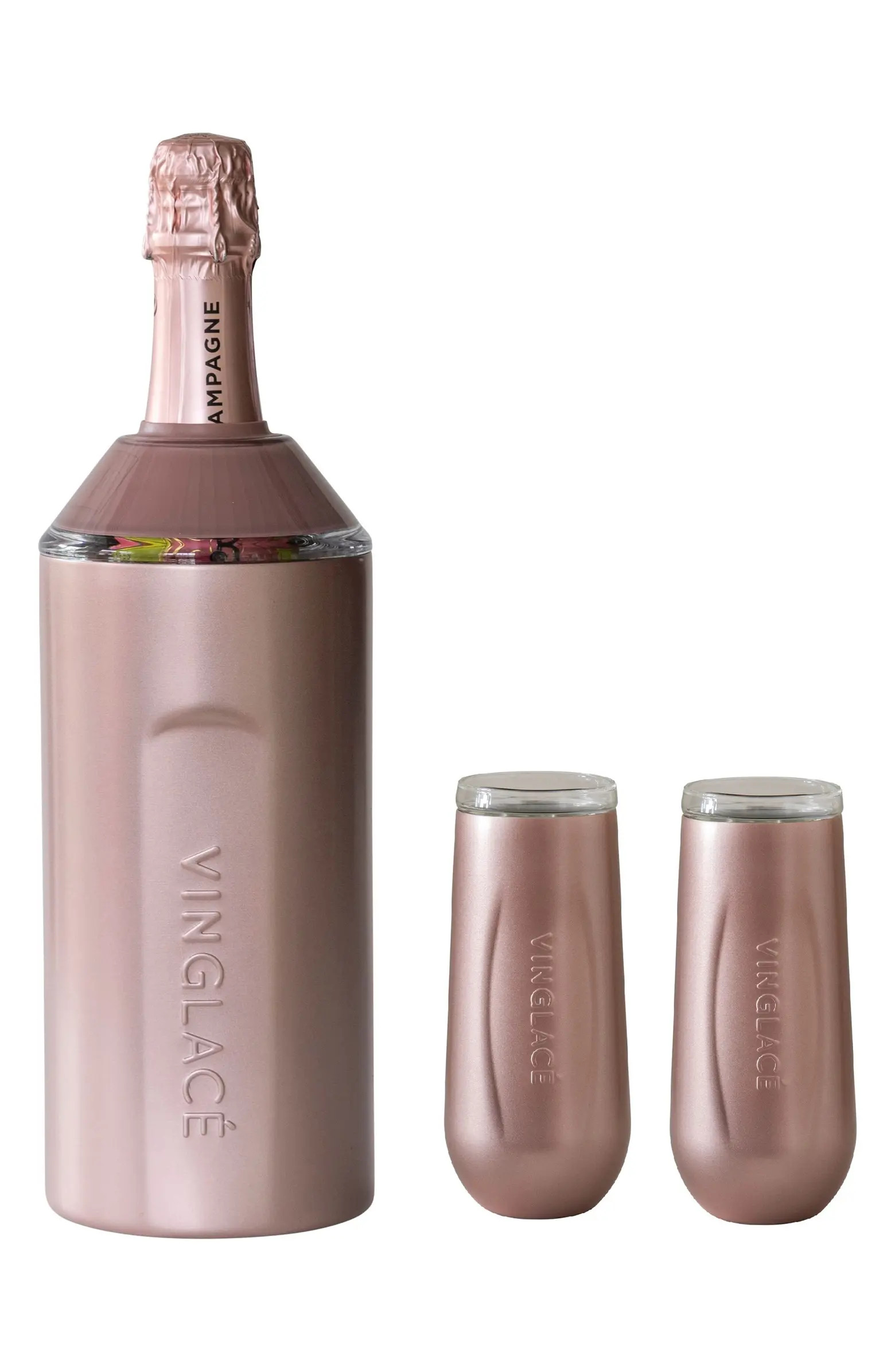Vinglacé Stainless Steel & Glass Champagne Gift Set | Nordstrom | Nordstrom