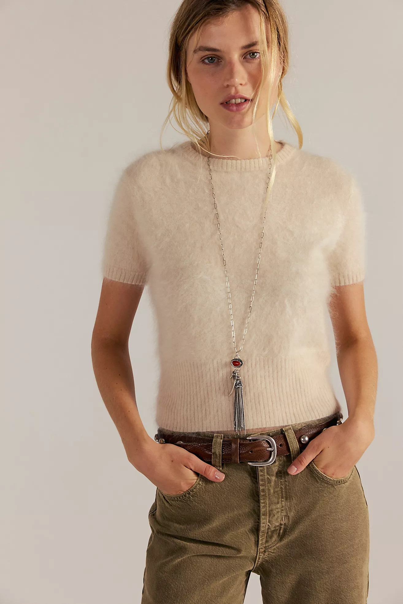 Belle Brushed Cashmere Tee | Free People (Global - UK&FR Excluded)