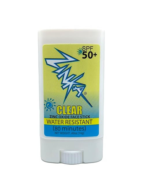Zinka Clear Zinc Oxide Sunscreen Stick SPF 50, Travel-Friendly & Non-Greasy, Broad Spectrum UV Fa... | Amazon (US)