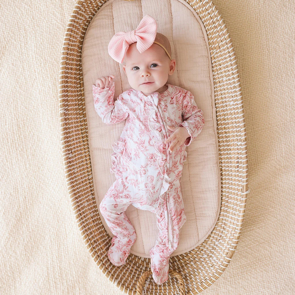 Antoinette Footie Ruffled Zippered One Piece | Posh Peanut