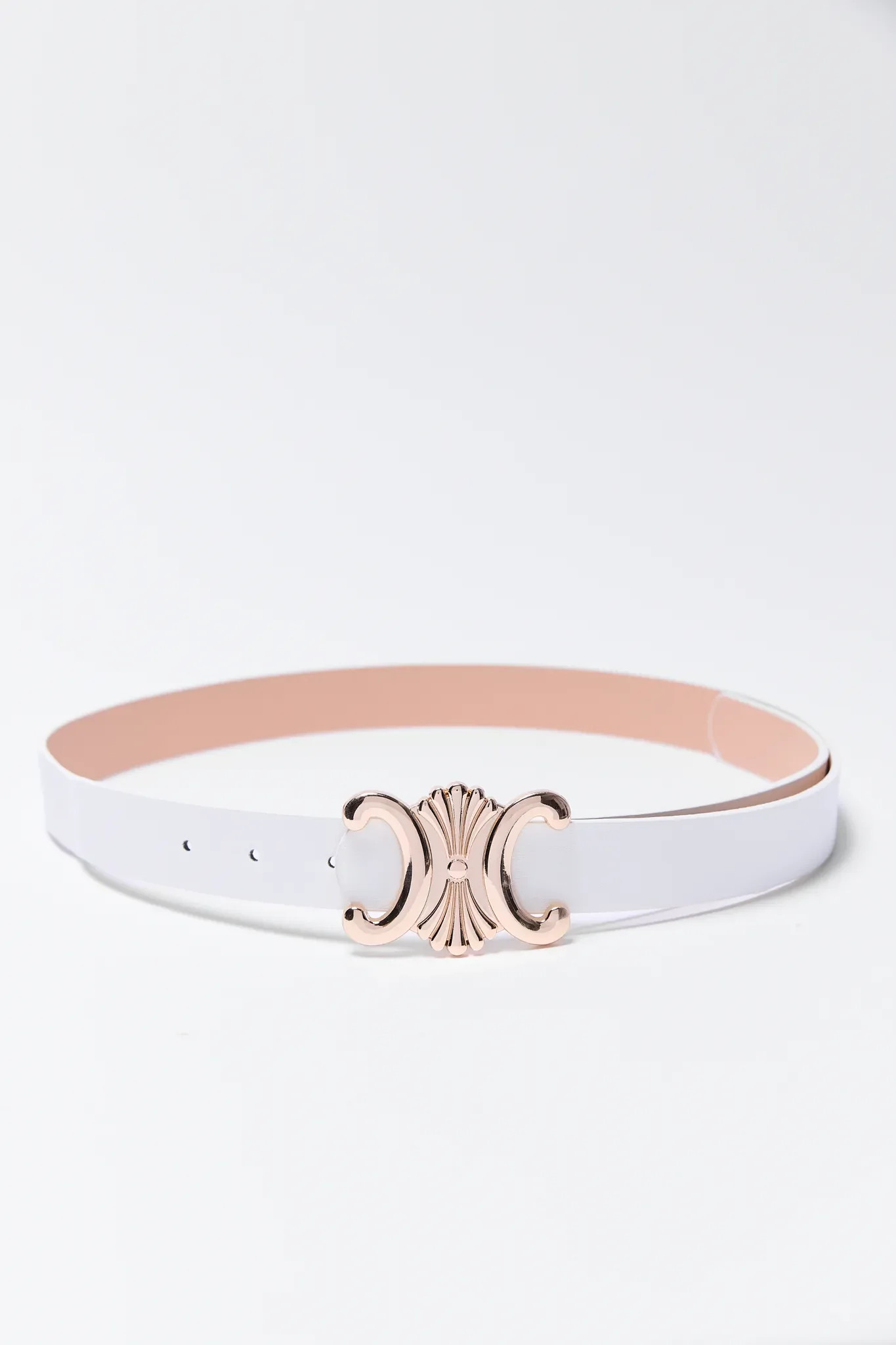 Candace White Buckle Belt | Avara