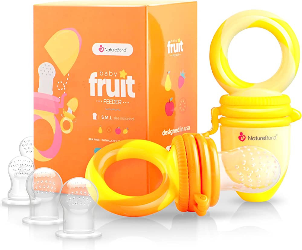 NatureBond Baby Food Feeder/Fruit Feeder Pacifier (2 Pack) - Infant Teething Teether | Includes A... | Amazon (US)